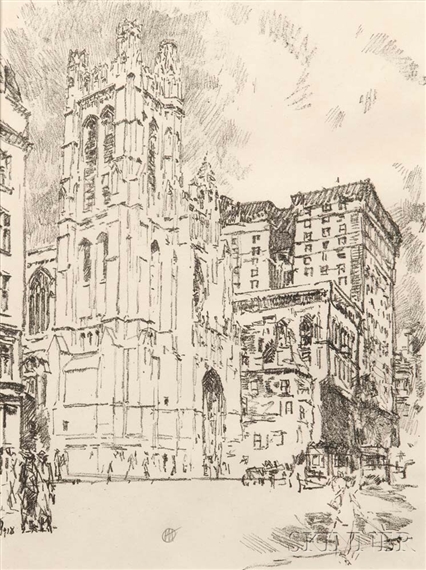 St. Thomas, New York by Childe Hassam, 1918