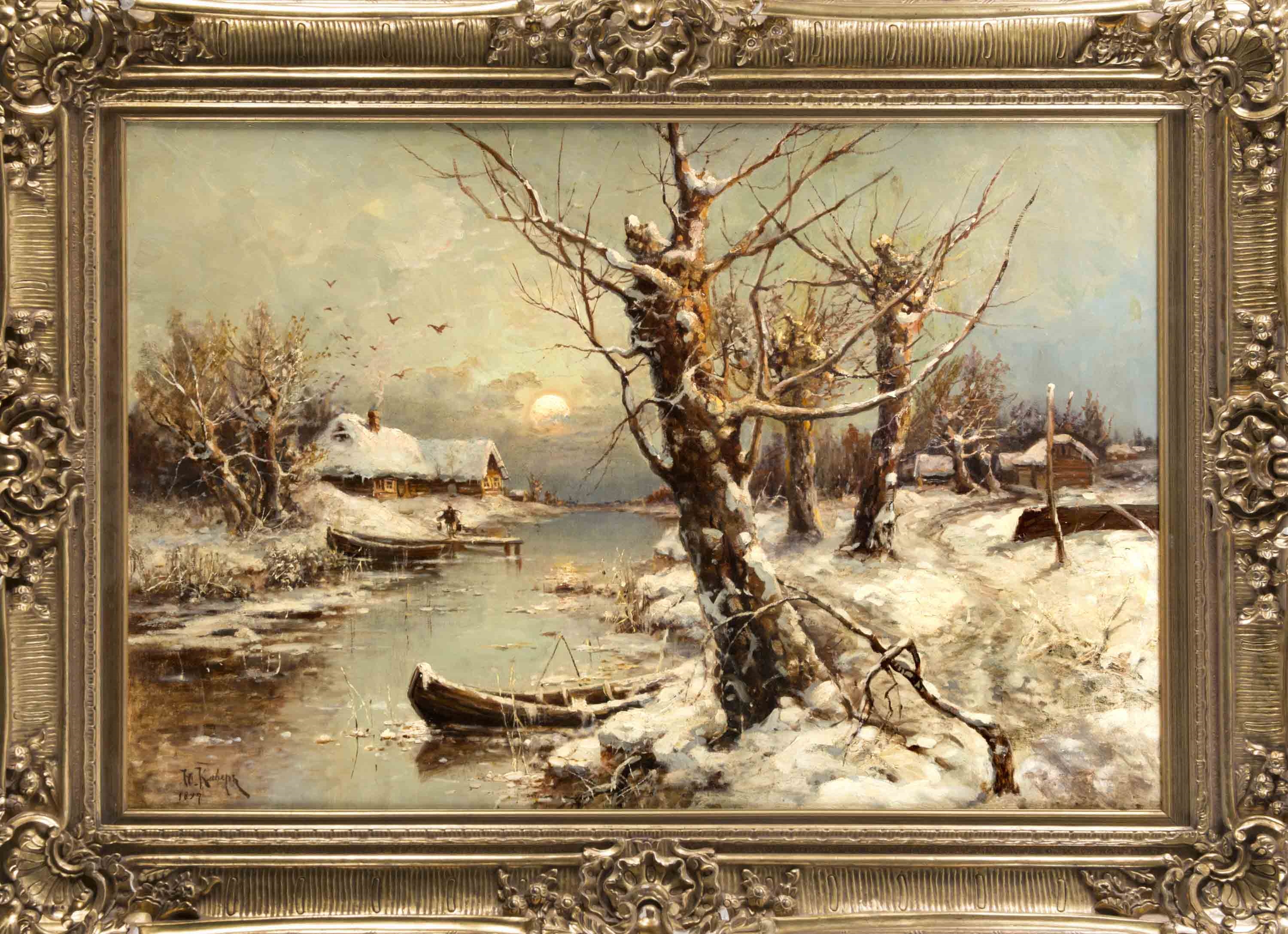 Julius Sergius von Klever After the snowfall (1897) MutualArt