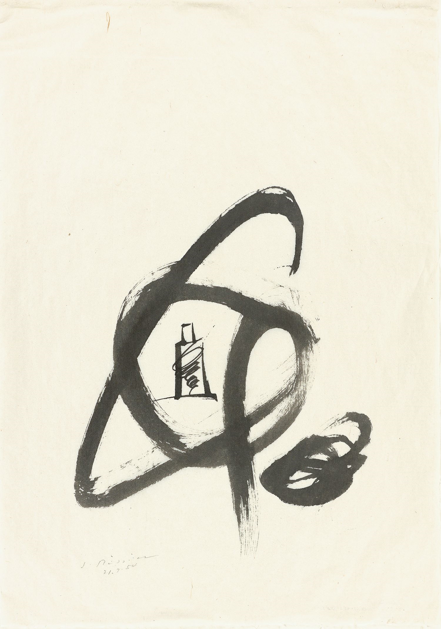 Julius Bissier | Untitled (1954) | MutualArt