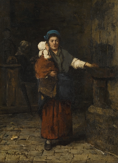 MOTHER AND CHILD by Mihaly Munkacsy