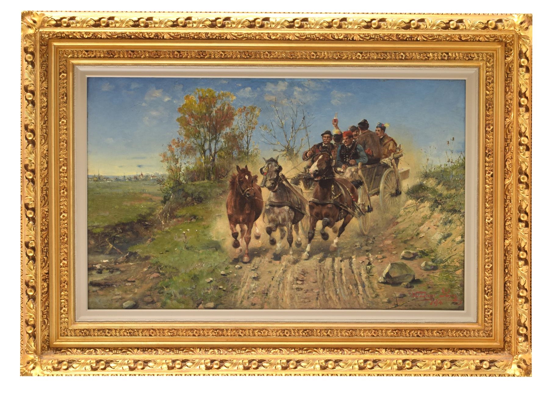 Artwork by Lajos Kubanyi, Hungary, Made of Oil on canvas