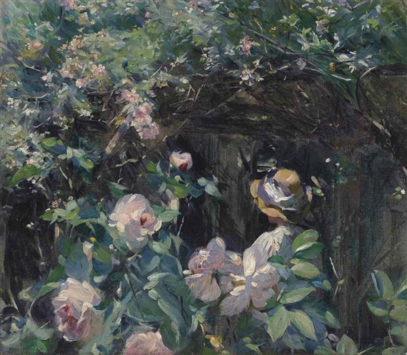 At the Door by Frank Bramley, 1911