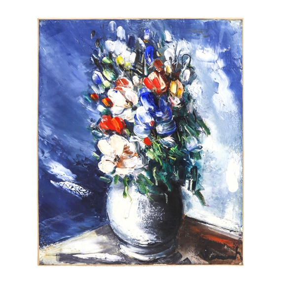 Maurice de Vlaminck | BOUQUET DE FLEURS DANS UN VASE BLANC