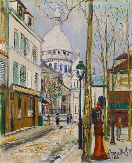 La Place St. Pierre et la Sacré Coeur de Montmartre by Maurice Utrillo, 1938