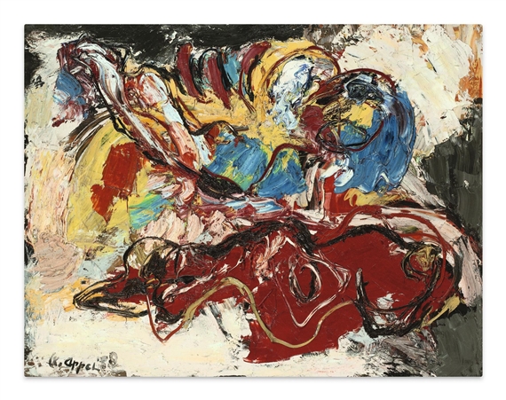 Karel Appel、Les Animaux du Desert、希少画集画、新品額装付 Karel