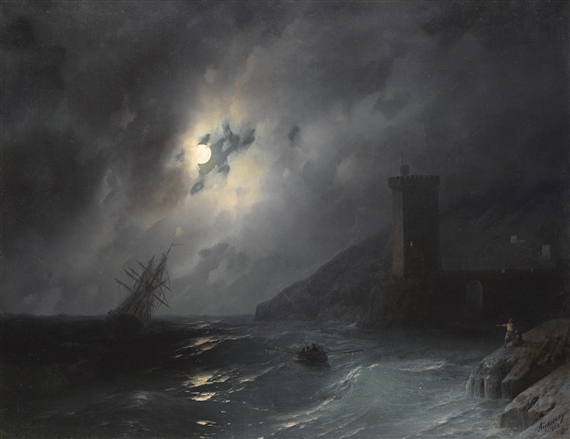 MOONLIT COAST by Ivan Aivazovsky, 1864