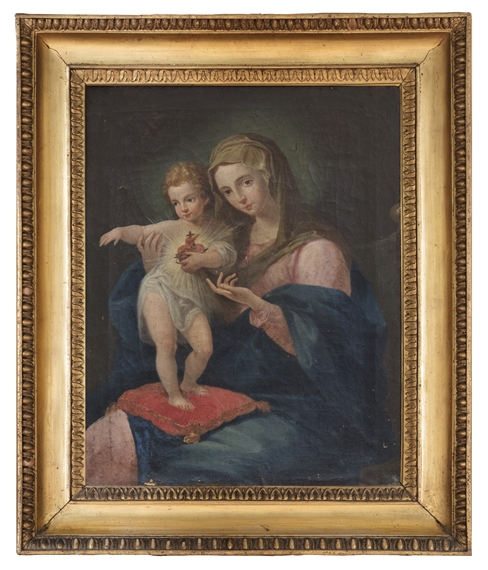 Madonna of Sacred Heart by Roman School, 19th Century