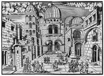 Ansicht der Grabeskirche in Jerusalem - Domenico dalle Greche