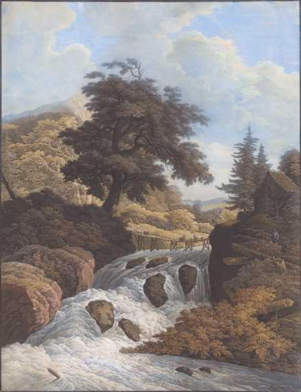 Chute d'eau by Johann Gottlieb Prestel