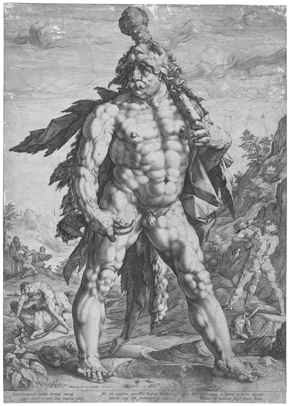 Artwork by Hendrick Goltzius, Der große Herkules, Made of copper engraving