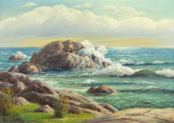 Ocean Activity, rocky coastal by Paul Grimm, 1971