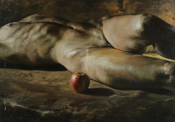 Artwork by Jorg Dubin, Origins of Temptation, Made of oil on canvas