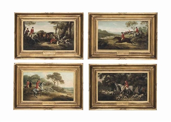 Four hunting scenes - William Samuel Howitt