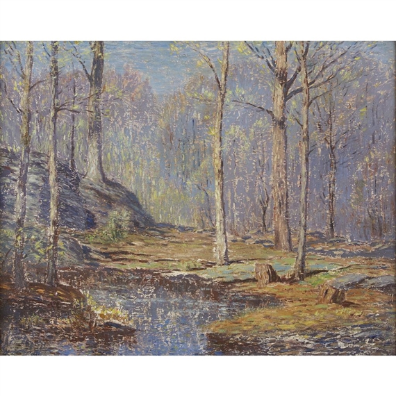 POOL AT GRAYLEDGE, COS COB CONNECTICUT by Leonard Ochtman