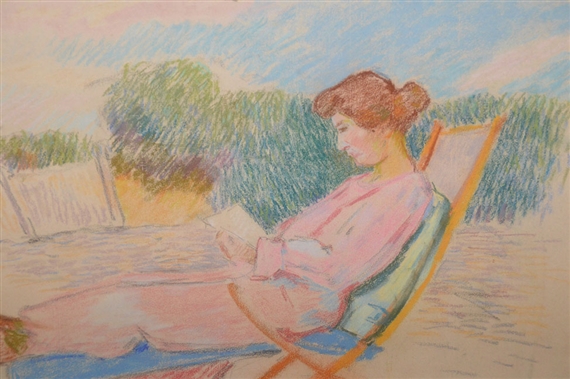 Woman reading by Armand Guillaumin