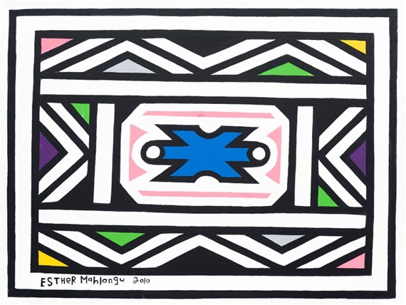 Ndebele Motifs by Esther Mahlangu, 2010