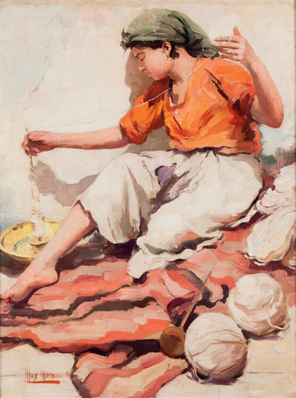 La fileuse tunisienne by Max Moreau, 1930
