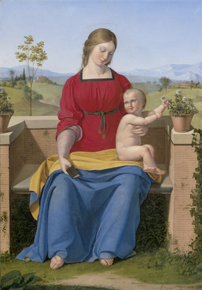 Madonna mit Kind in römischer Campagna-Landschaft by Philipp Karl Peter‏ Stöhr, 1819