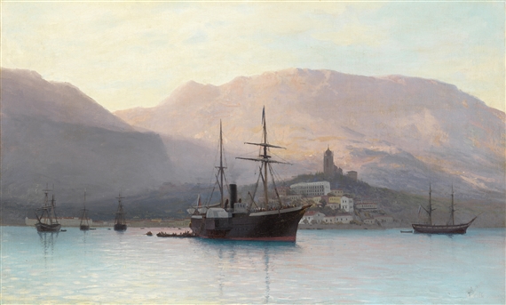 View of the Cathedral of St John Chrysostom, Yalta by Lev Felixovich Lagorio, 1886