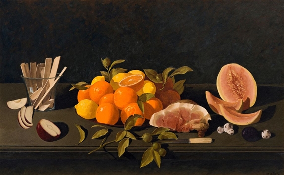 Still Life with Fruit and Ham by Neil Rodger, 1994