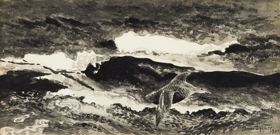 Sträckande åda by Bruno Liljefors, 1901