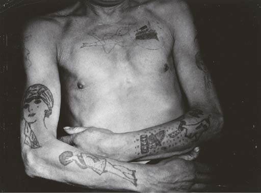 Untitled (Tattooed male torso) by Robert Doisneau, 1950s