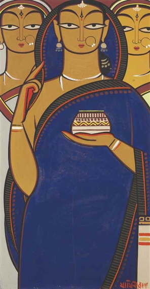Untitled (Standing Women) by Jamini Roy