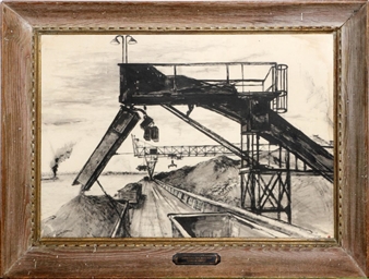 LOADING CRANES ALONG DETROIT RIVER - Carlos Lopez
