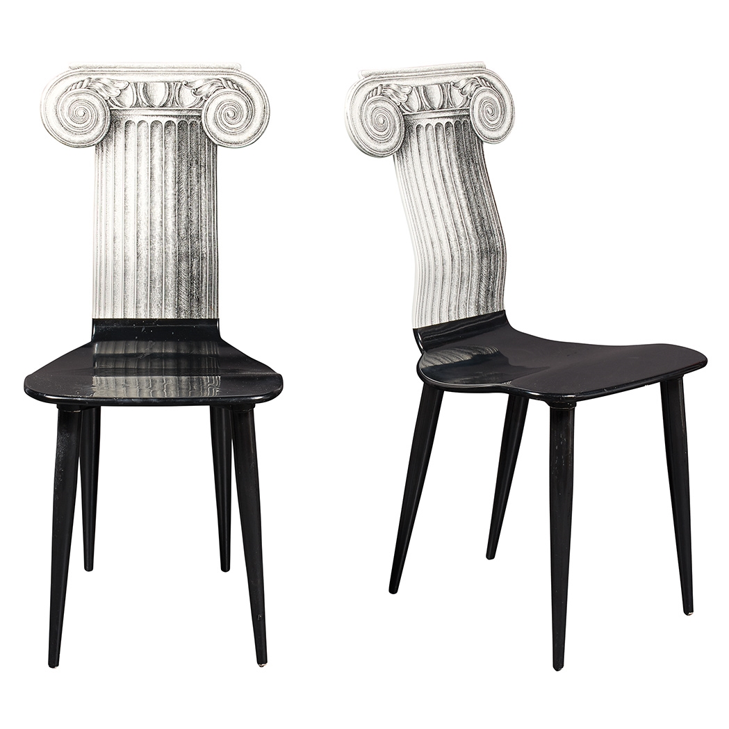 Piero Fornasetti Capitello Jonico Chairs MutualArt