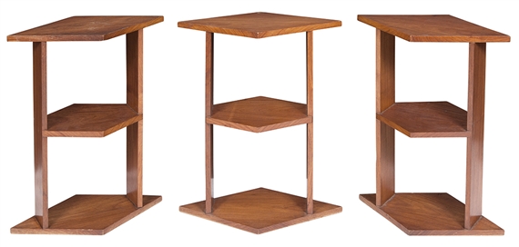 3 works: Three-Tiered Tables by Eugène Printz, Circa 1928