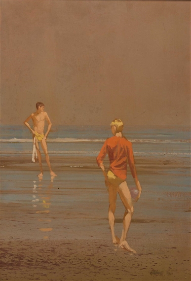 Two Figures on the Beach by Robert R. Bliss