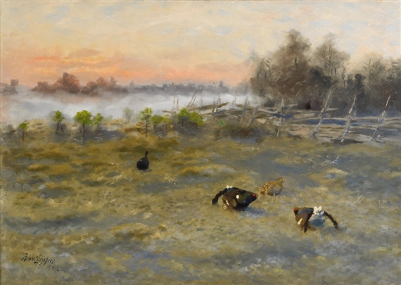 Orrspel i skymningsljus