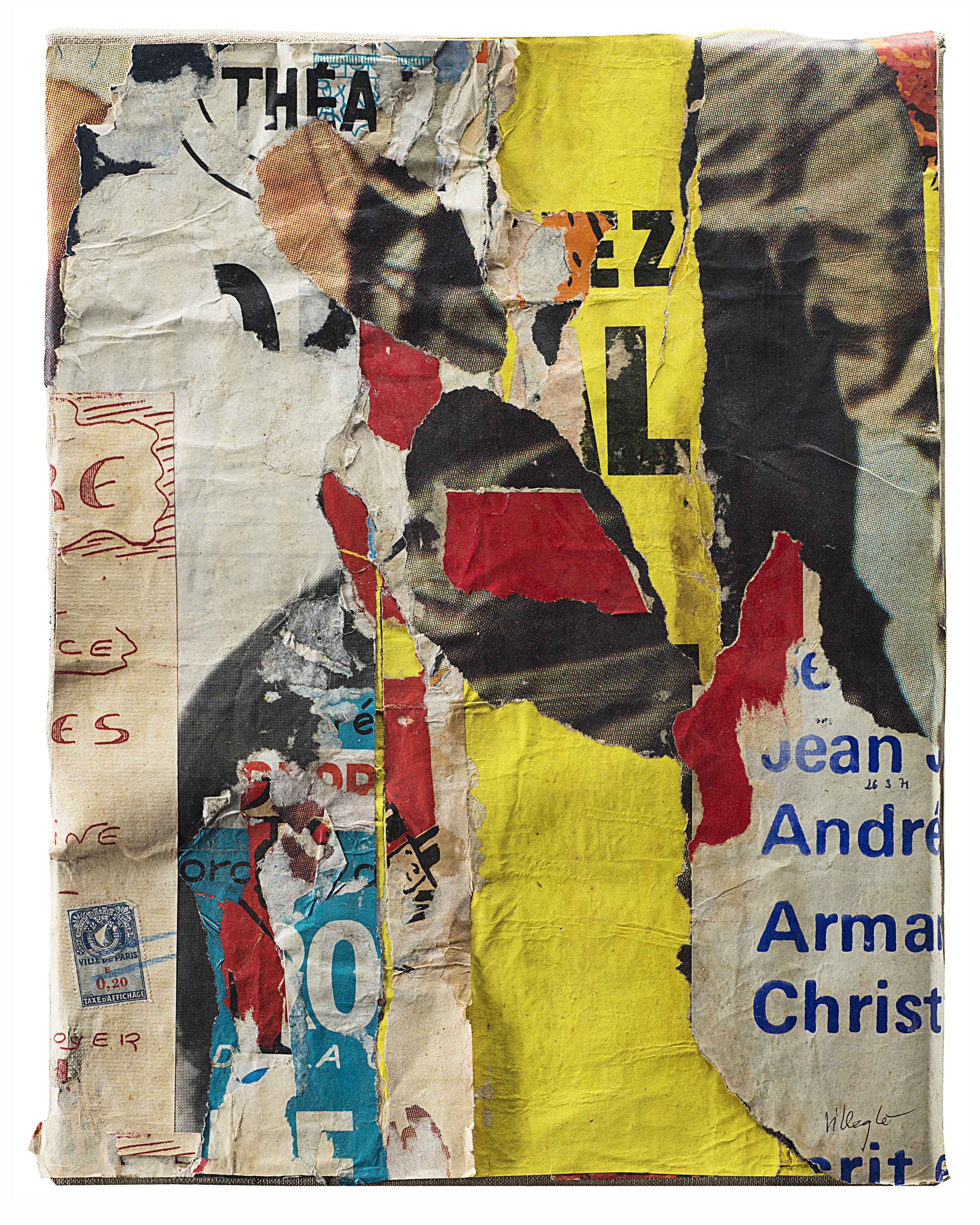 Artwork by Jacques Villeglé, Rue Vercingetorix, Made of décollage on canvas