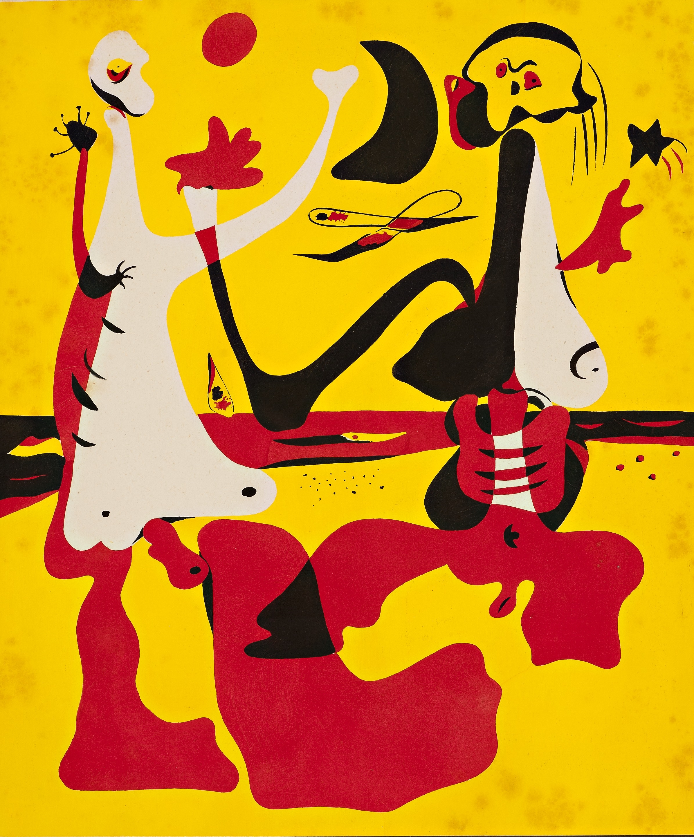 Figures davant del mar by Joan Miró, 1934
