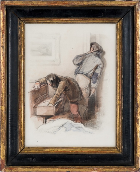 Two Thieves in an Interior by Paul Gavarni