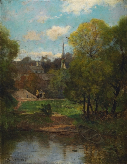 Landscape at Pont-Aven, Brittany by Frank C. Penfold, 1880