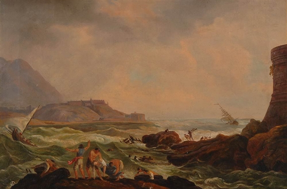 Rettung nach dem Unglück by Friedrich Preller the Elder