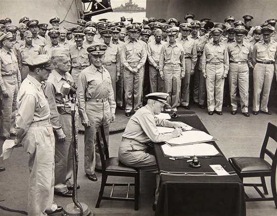 Barrett Gallagher | Admiral Chester Nimitz signing Peace Treaty with ...