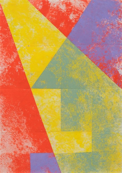 Profil im gelben Mittelstrahl by Hermann Glöckner, 1970
