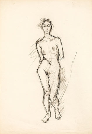 Standing female nude