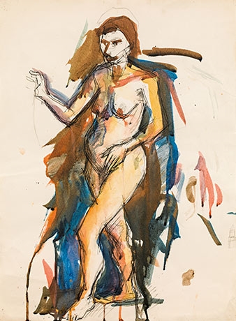 Standing female nude by Herbert Boeckl, 1927