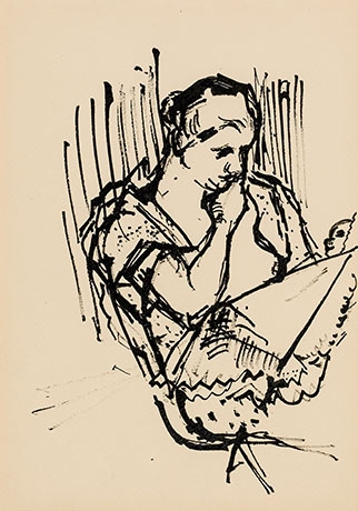 Reading lady
