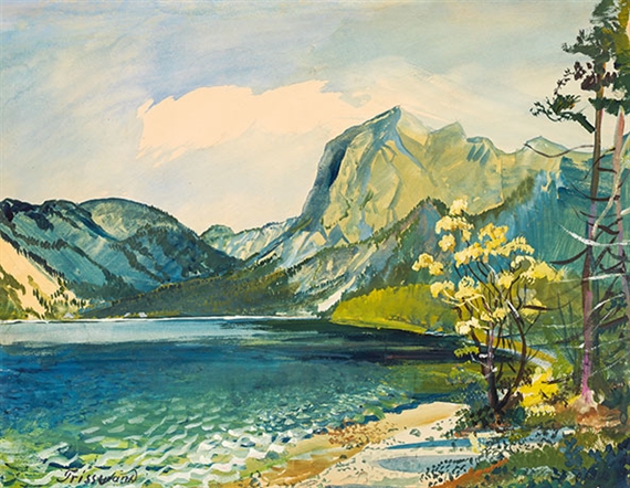 Trisselwand at the Altausseer See by Oskar Laske, 1934