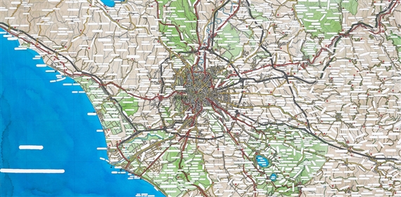 Roma tagliente by Emilio Isgrò, 2007