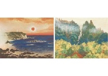 5 works, Dog barking Dawn, Cloud gap, Wolf, Mt. Fuji, Light - Gaku Watanabe