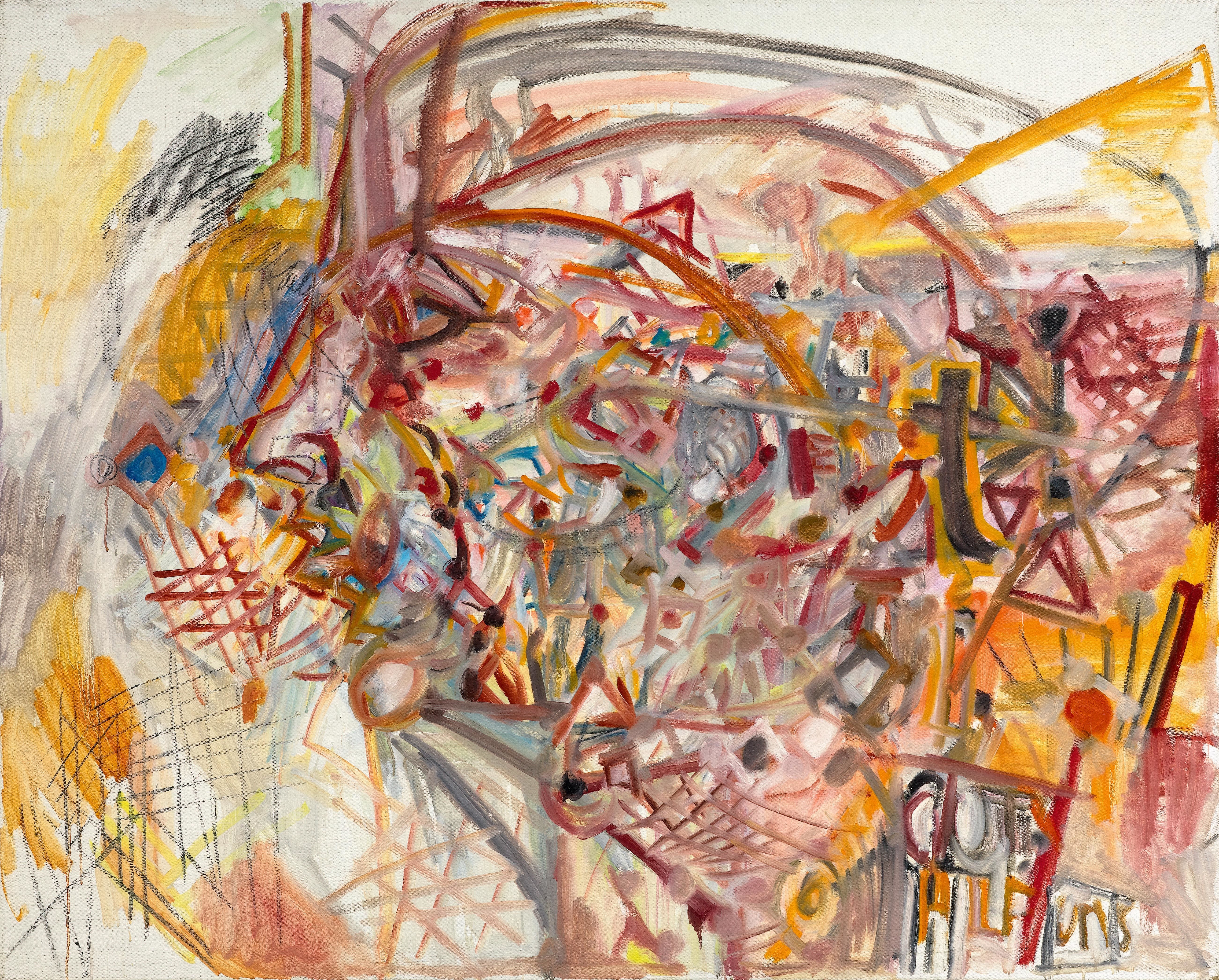 Artwork by Max Gubler, Grosses Profil Maria Gubler (Gott Hilf Uns), Made of Oil on canvas