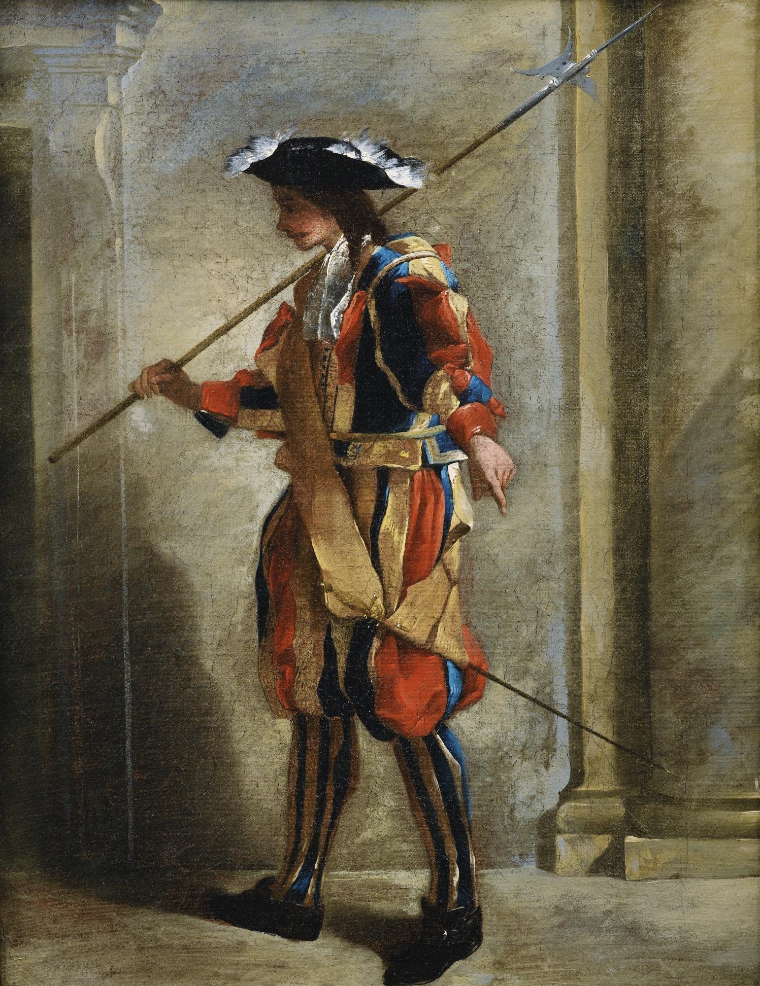 Artwork by Jean Barbault, A SWISS GUARD, Made of Oil on canvas