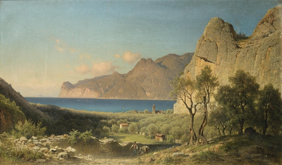 MEDITERRANEAN LANDSCAPE by Aleksander Piotr Swieszewski, 1884