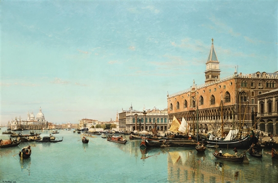 Jean Baptiste van Moer | THE DOGE'S PALACE AND THE PIAZZA SAN MARCO ...