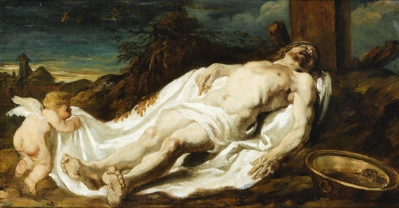THE DEAD CHRIST LYING BY THE CROSS by Michel-Francois Dandré-Bardon, 1724